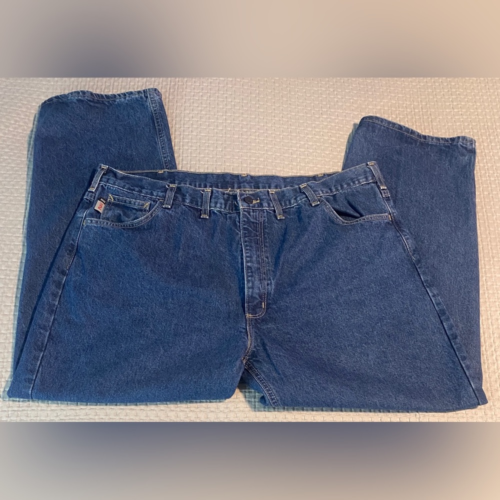 Carhartt Flame Resistant Relaxed Fit Jeans Men's 44X30 Denim Blue